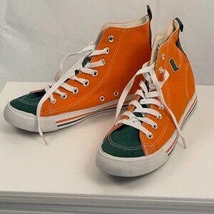 Miami Hurricanes High-Top Sneakers - Size 10